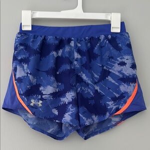 Under Armour Athletic Shorts Blue and Orange Dynamic Design